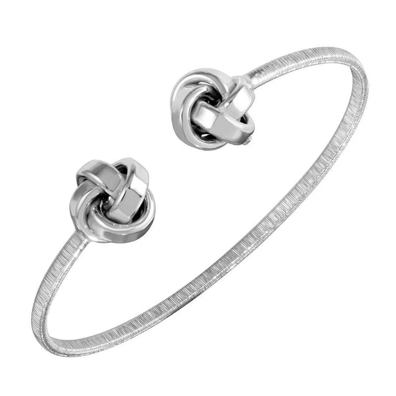 925 Sterling Silver Knot Cuff Bracelets