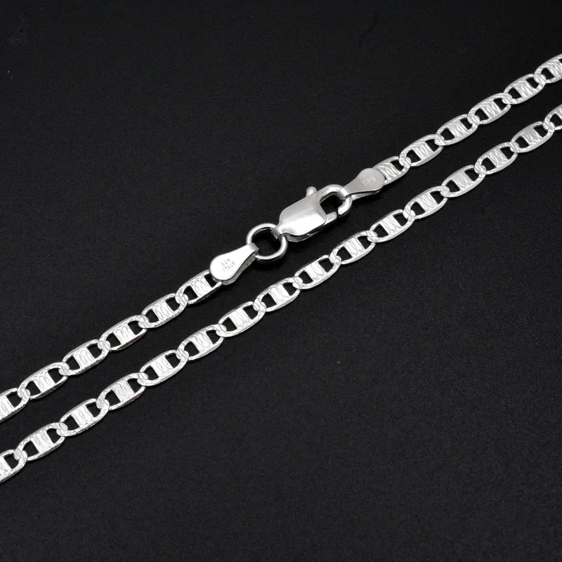 2.8MM 925 Sterling Silver Diamond Cut Valent Chain