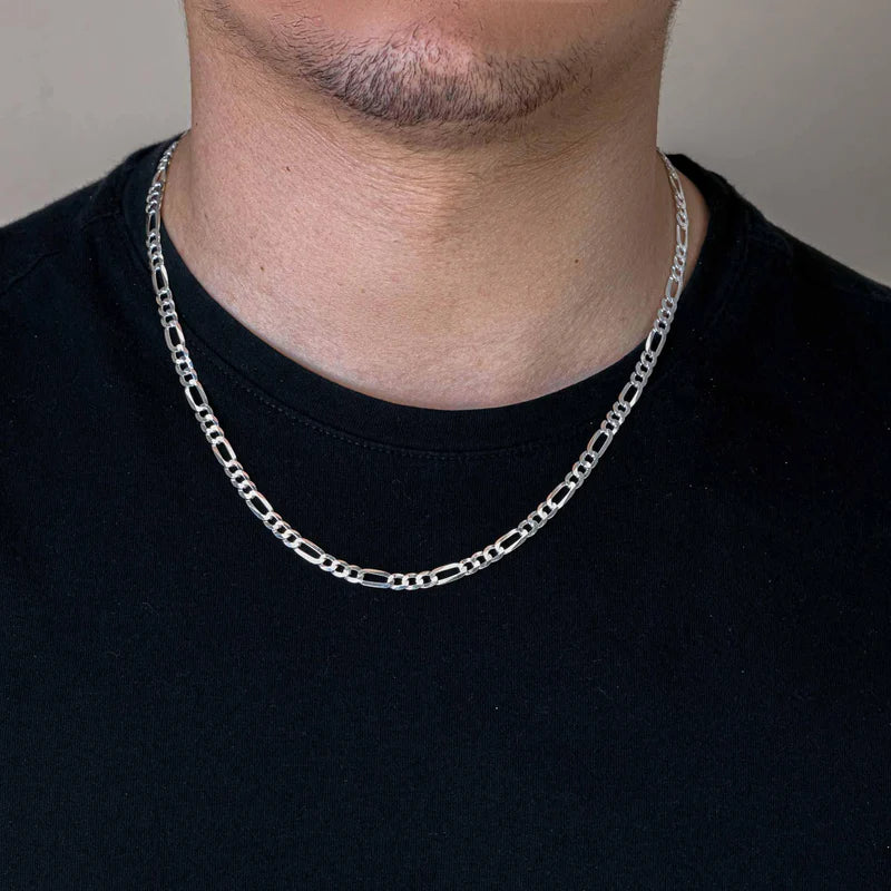 4.9MM 925 Sterling Silver Figaro Chain
