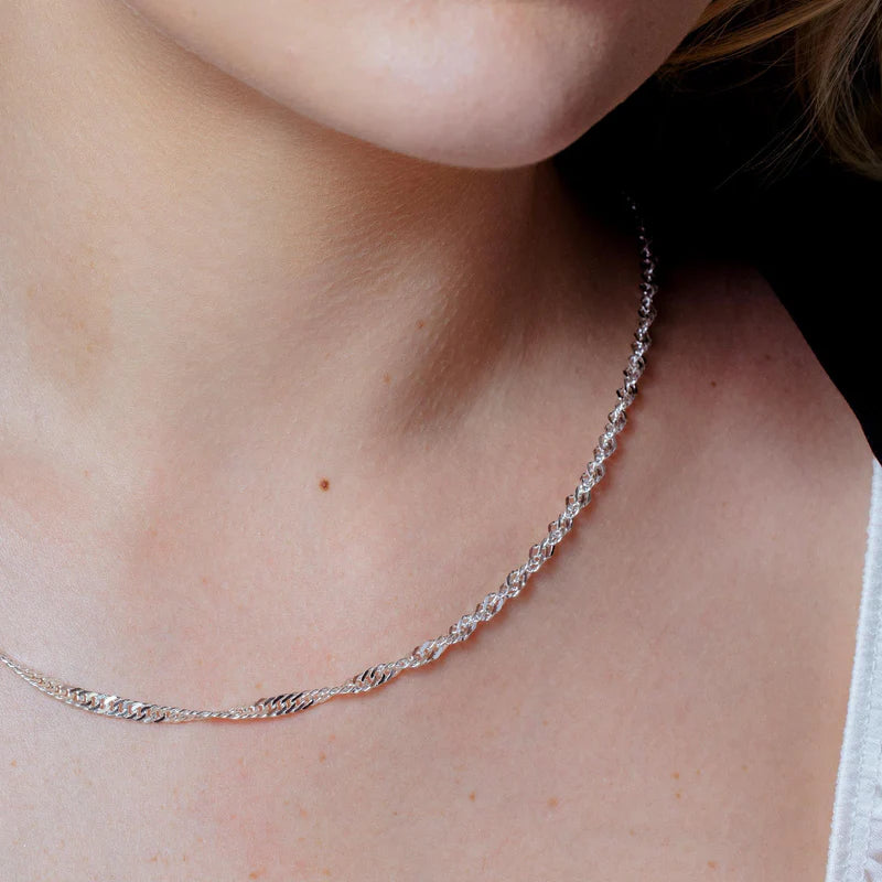 3.3MM 925 Sterling Silver Singapore Chain