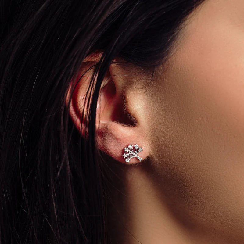 925 Sterling Silver Tree Earrings