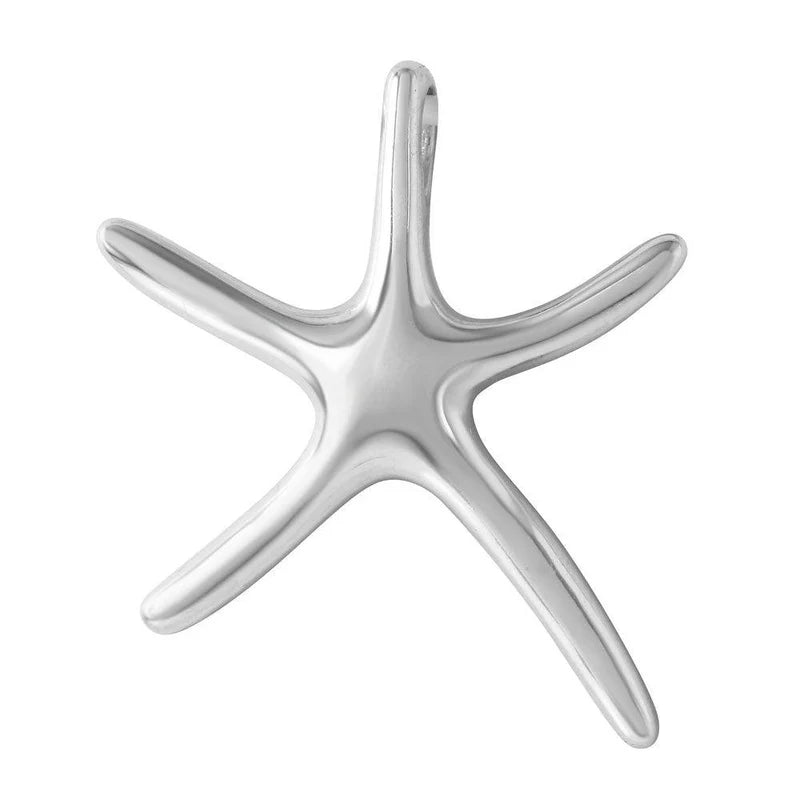 925 Sterling Silver Starfish Shaped Pendant