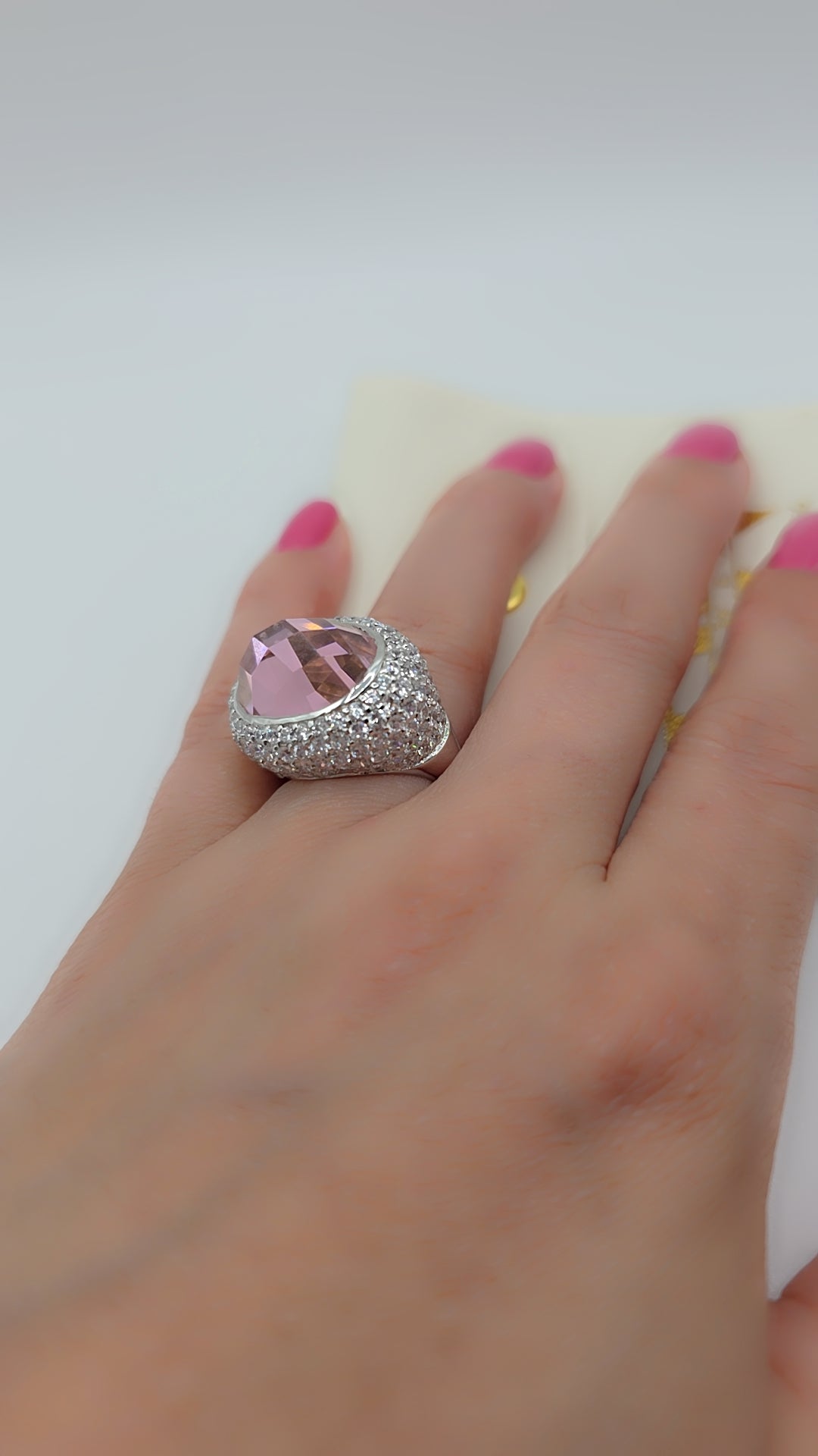 925 Sterling Silver Teal CZ Ring