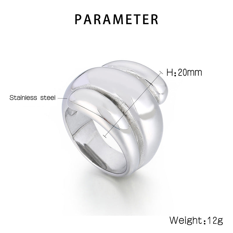Polished Multi-Layered Ring