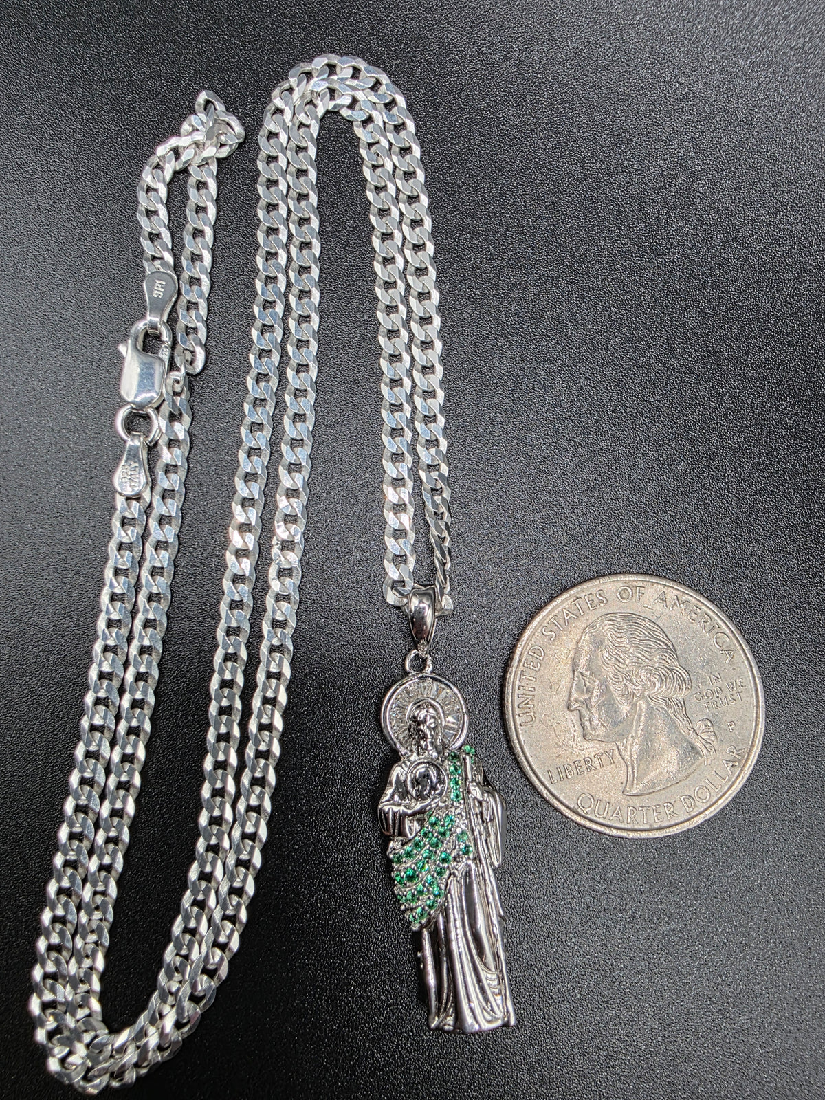 Collar de ojo azul en plata de ley 925