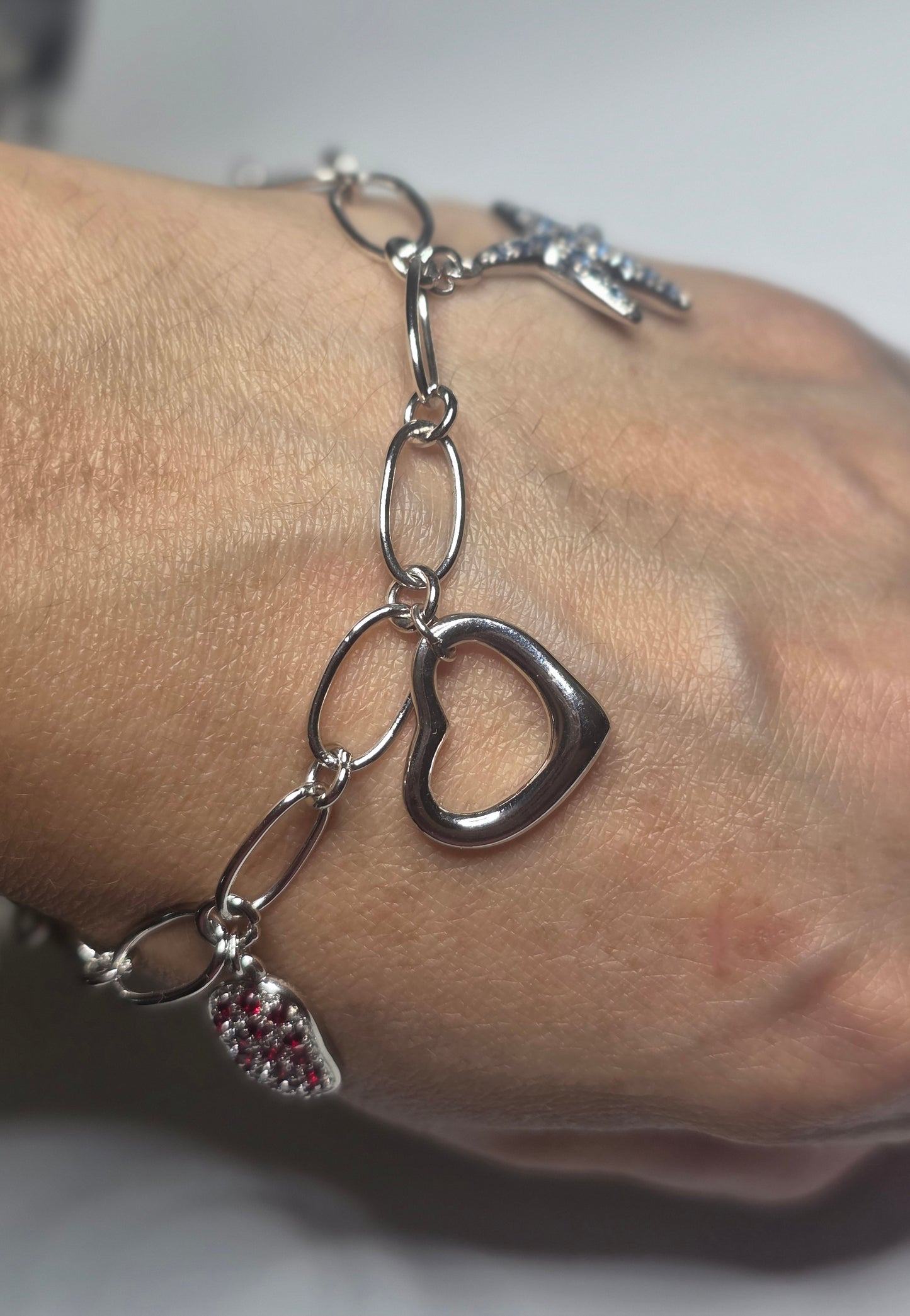925 Sterling Silver Sealife Charm Bracelet